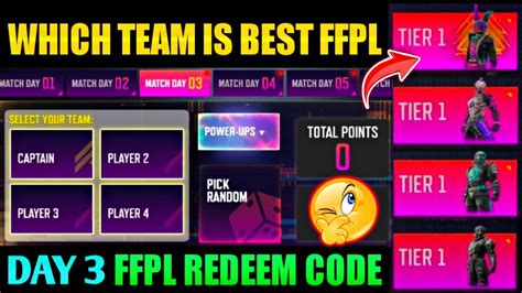 Which Team Is Best In Ffpl Ffpl Redeem Code Today Match Day