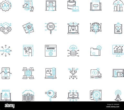 Social Media Analysis Linear Icons Set Engagement Metrics Sentiment