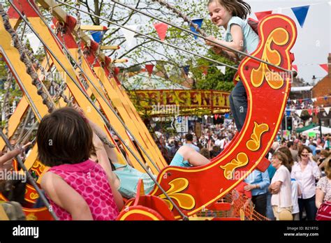 Fairground Swing Ride Children Hi Res Stock Photography And Images Alamy