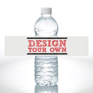 Design Your Own Personalized Water Bottle Labels - Set of 24