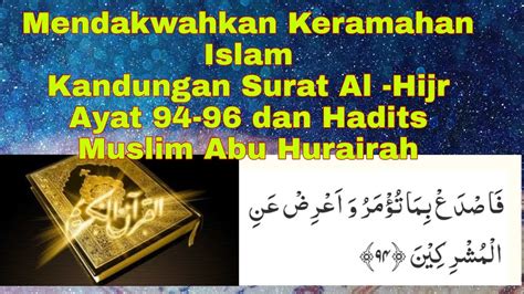 Surat Al Hijr Ayat 94 96 52 Koleksi Gambar