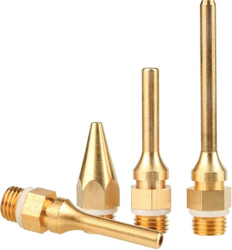 Copper Glue Gun Nozzle Kit 4 Thread Diameter Interchangeable Copper Nozzles For Hot Glue Gun