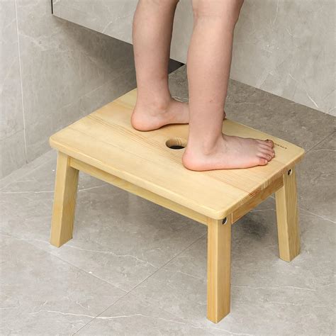 Houchics Wooden Step Stool For Kidssolid Birch For Kitchen