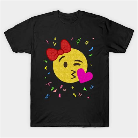 Emoji Birthday Shirt - Girl Heart Kiss - Emoji - T-Shirt | TeePublic