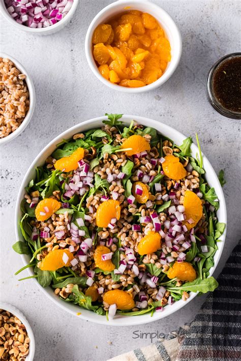 Farro Salad with Arugula - simplesidedishes.com
