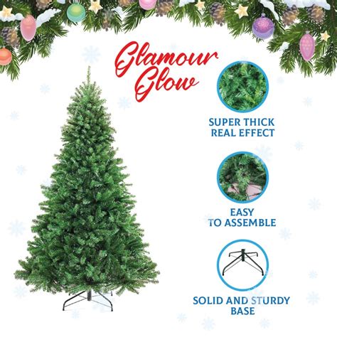 Arbre de Noël artificiel vert h 180 cm Glamour Glow