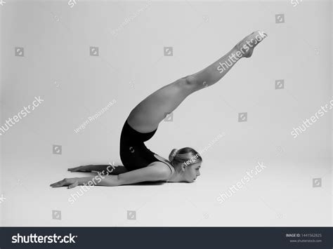 Beautifull Flexible Blonde Girl Posing Gymnastics Stock Photo Shutterstock
