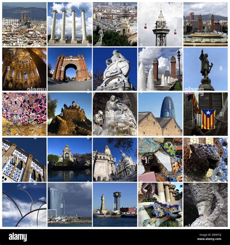 Highlights of Barcelona,collage Stock Photo - Alamy