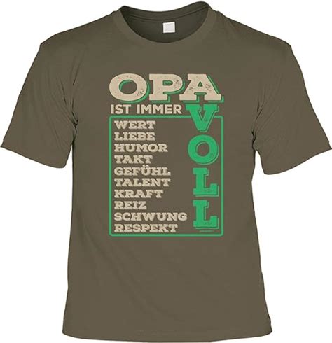 Opa Sprüche Tshirt Cooles Shirt für Großvater Opa ist Immer voll