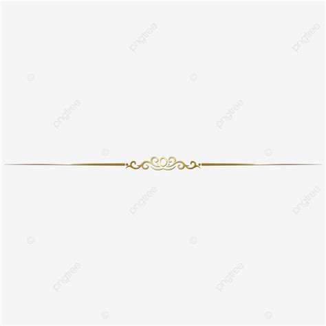 Gold Line Divider Ornament Divider Line Ornament Filigree Png