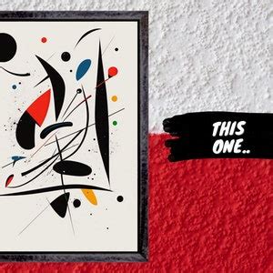 Miro Poster Miro Inspired Printable Wall Art Joan Miro Art Print