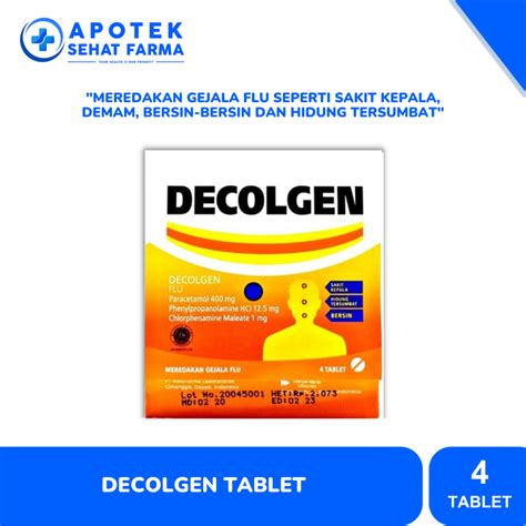 Jual Decolgen Tablet Strip Obat Batuk Dan Pilek Decolgen Strip Isi