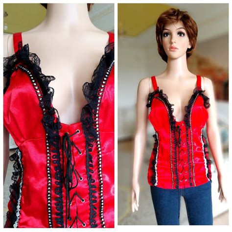 Red Lingerie Velvet Lingerie Red Velvet Corset Vintage Velvet Top Velvet Tank Top Festival Top