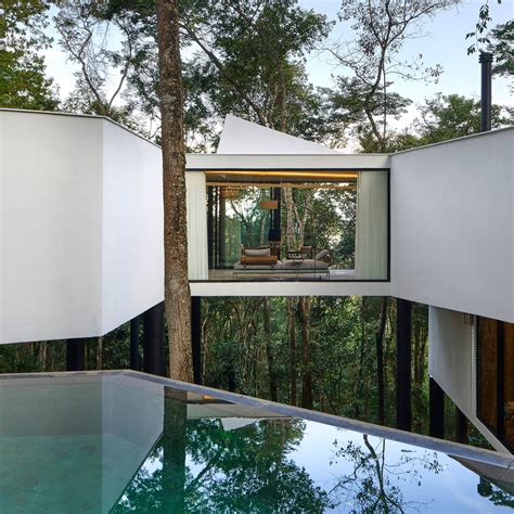 Reflecting Pool Divides São Paulo House By Jacobsen Arquitetura