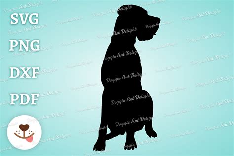 Great Dane Silhouette Svg Graphic by Doggie Art Delight · Creative Fabrica