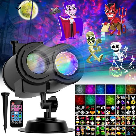 Buy COOLWUFAN Halloween Christmas Projector Lights Outdoor 2 In 1