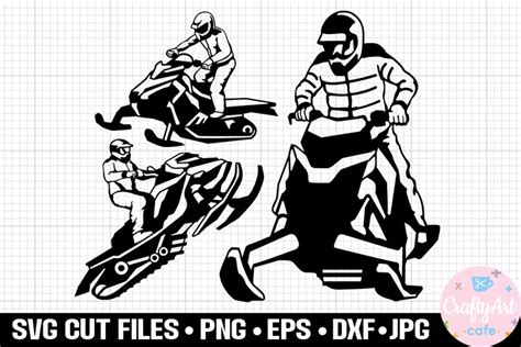 Snowmobile Svg Png Clipart Vector Cricut