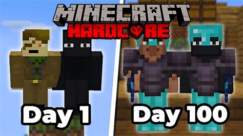 We Survived 100 DAYS On ONE BLOCK In Minecraft Hardcore YouTube