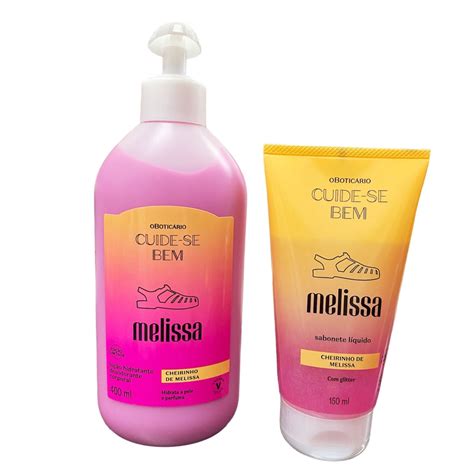 Kit Cuide se Bem Melissa Oboticário Hidratante Corporal Shampoo Gloss