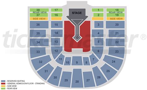 Townsville Entertainment Centre Seating Map