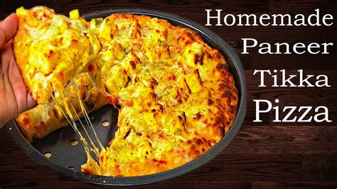 Dominos Paneer Tikka Pizza Recipe Homemade Restaurant Style Paneer Pizza Paneer Tikka Pizza