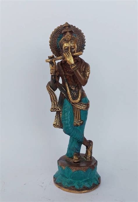 Krishna Statue Krishna Sculpture Hindu God Vintage Bronze - Etsy