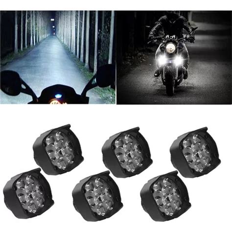 Kit Faros Led Luz Alta Baja Estrobo Auto Moto Led Hiper Cuotas