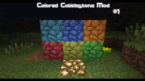 Обзор модов 1 О боже мой цветная кобла 3 Colored Cobblestone Mod Youtube