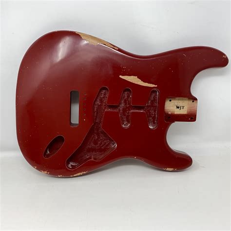 MJT Stratocaster Relic Alder Body Dakota Red Nitro MJT307 Reverb