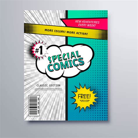 Special Comic Book Cover Template Design 241451 Vector Art At Vecteezy