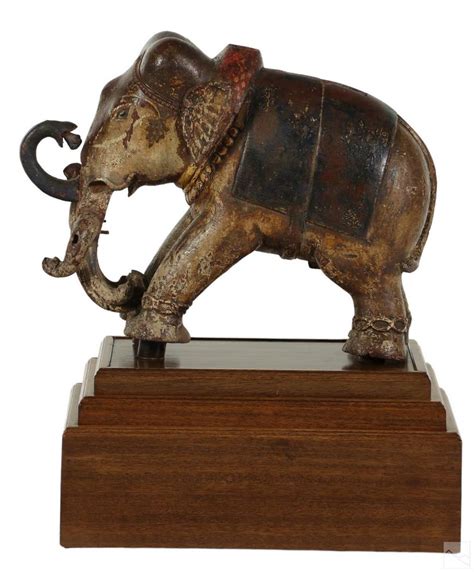 South Asian Antique Carved Wood Elephant Sculpture - Mar 29, 2023 ...