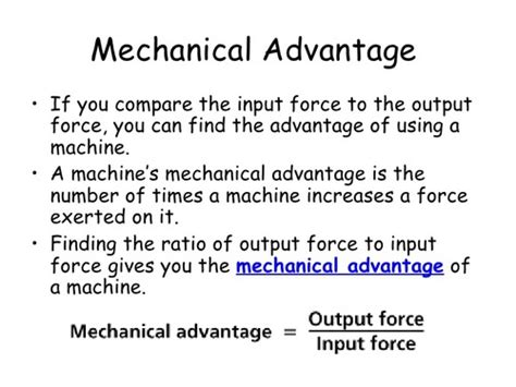 Simple Machines-Mechanical Advantage Flashcards | Quizlet