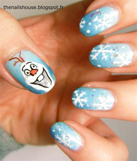 Guff Nail Art Disney Olaf Nails Disney Frozen Nails