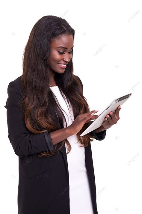 Fond Femme Daffaires Africaine Au Travail Jeune Femme Daffaires