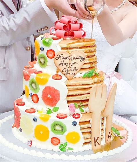 結婚式のウェディングケーキデザイン100選＊コツを知っておしゃれにオーダーしよう♡ ウェディングニュース ウェディングケーキ デザイン