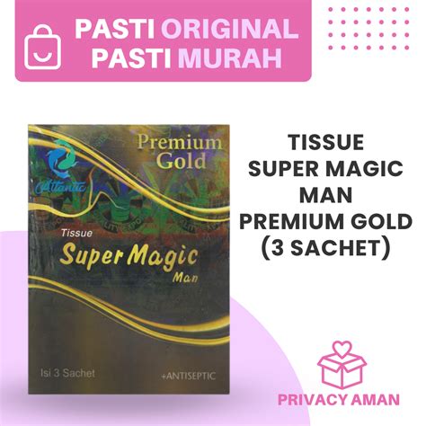 Tissue Super Magic Man Premium Gold Antiseptik S Tisu Pria Box Isi