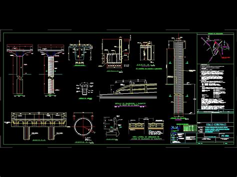 Structural Details Of Concrete Bridge In DWG 555 19 KB CAD Library