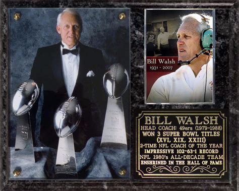 Bill Walsh San Francisco 49ers Legend NFL Photo Card Plaque Super Bowl ...