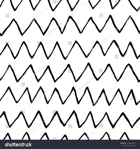 Hand Drawn Zig Zag Vector Seamless Stock Vector Royalty Free