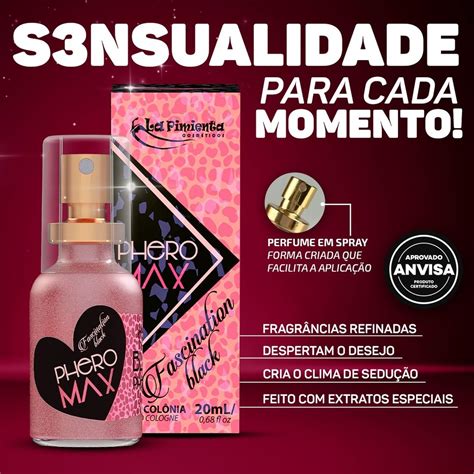 Perfume Fascination Black Para Atra O Sexual Afrodis Aco Ferom Nio Natural Phero Max Sex