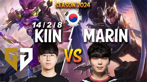 GEN Kiin VAYNE Top Vs MaRin QUINN Patch 14 4 KR Ranked CHALLENGER