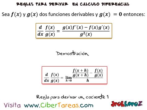 La Regla Para Derivar Un Consciente Cálculo Diferencial Cibertareas