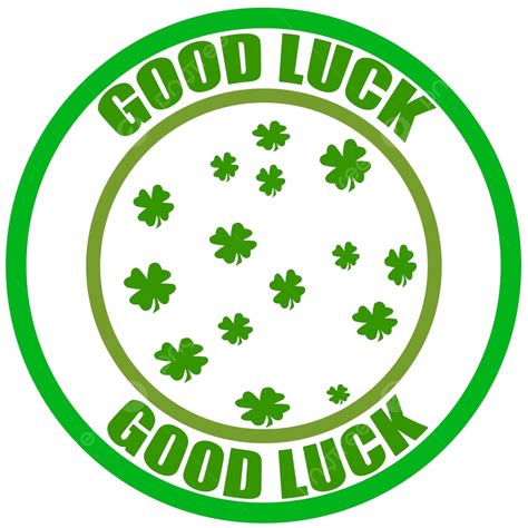 Good Luck Sign Illustration Label Vector Sign Illustration Label Png