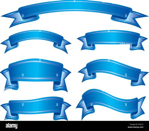 Conjunto De Cintas Azules Imagen Vector De Stock Alamy