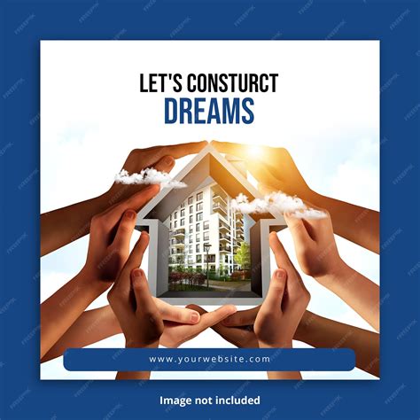 Premium PSD | Real estate poster