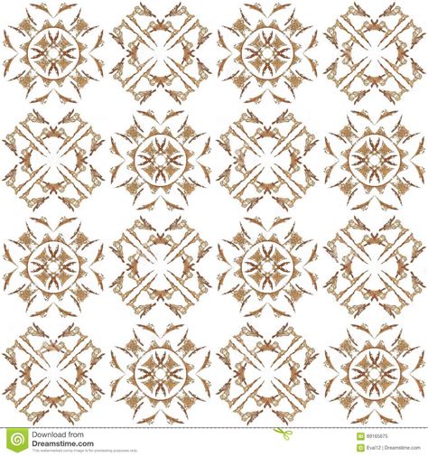 Seamless Texture With 3d Rendering Abstract Fractal Brown Pattern Stock