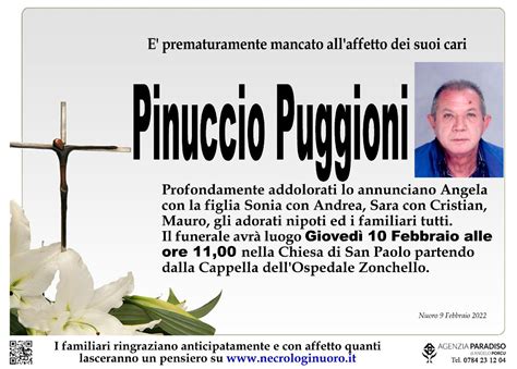 Necrologio Mario Giuseppe Puggioni Necrologi Nuoro Necrologi Nuoro