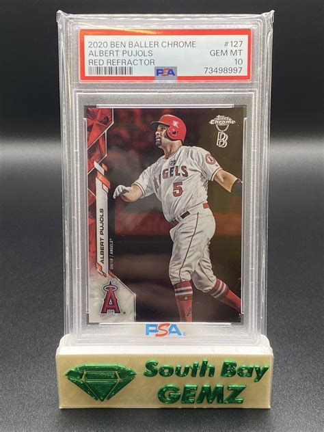 2020 Topps Chome Ben Baller ALBERT PUJOLS Red Refractor 5 Angles GEM