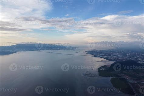 Aerial view Penang Bridge connect mainland 13624124 Stock Photo at Vecteezy