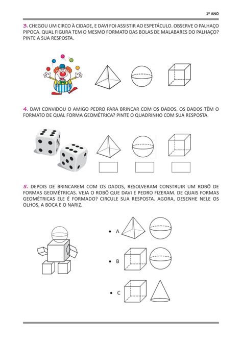 1º ano - Atividades de matemática - geometria - Cuca Super legal ...